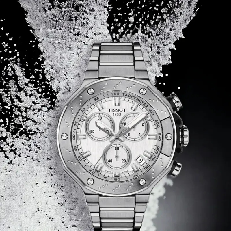 Tissot T-Race Swiss White Chronograph Sporty Men’s Watch- T141.417.11.031.00